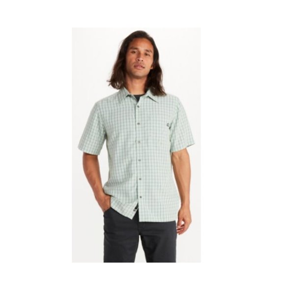 NWT Marmot Men's Eldridge Short-Sleeve Shirt - Crushed Mint - Small - Picture 4 of 10